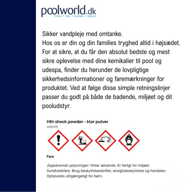 HTH shock powder - klor pulver 2,0 kg